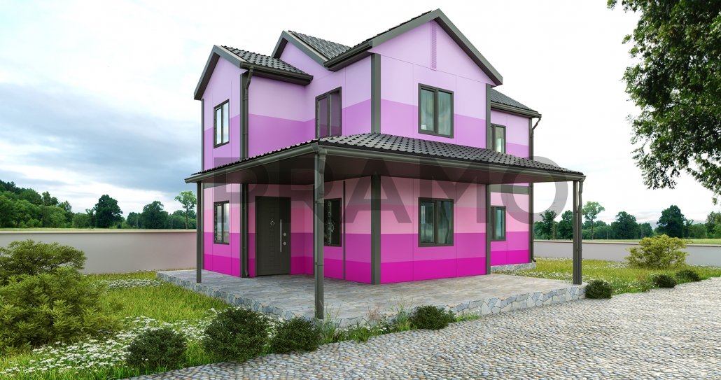 145 متر مربع من المساكن الجاهزة المكونة من طابقين