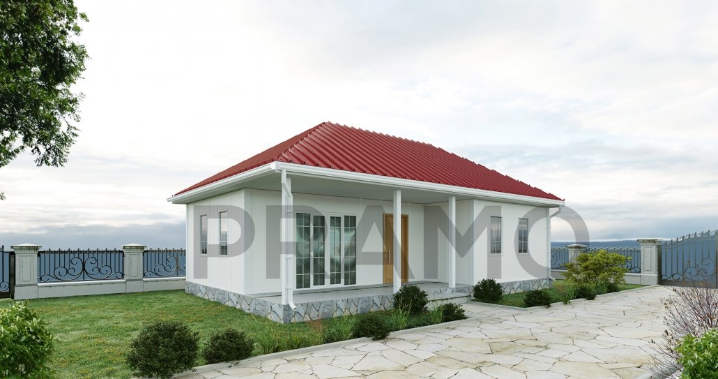 90 متر مربع من المساكن الجاهزة المكونة من طابق واحد